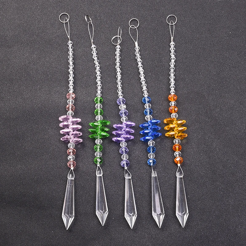 5PCS Hanging Angel Crystal Icicle Suncatcher Pendant Rainbow Maker Home Living Wedding Party Decoration | Дом и сад