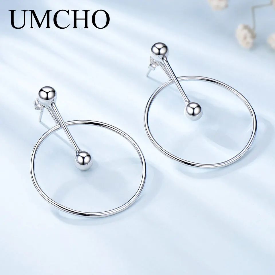 UMCHO Solid 925 Sterling Silver Earrings For Women Round Hoop Earrings For Women Party Wedding Engagement Fashion Fine Jewelry
UMCHO Solid 925 Sterling Silver Earrings For Women Round Hoop Earrings For Women Party Wedding Engagement Fashion Fine Jewelry