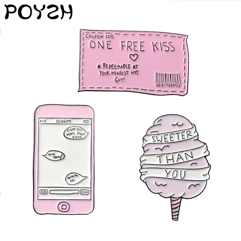ONE FREE KISS Ticket Candyfloss Enamel Candyfloss Enamel Pin Kiss Ticket Candy Phone Sweet than you Brooch Backpack Jewelry Gift
ONE FREE KISS Ticket Candyfloss Enamel Candyfloss Enamel Pin Kiss Ticket Candy Phone Sweet than you Brooch Backpack Jewelry Gift