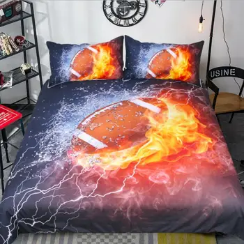 American style 3D Football Duvet Cover Set Fire Water Rugby Printed Bedclothes Brady American Football Sports Bedding Set 3Pcs
American style 3D Football Duvet Cover Set Fire Water Rugby Printed Bedclothes Brady American Football Sports Bedding Set 3Pcs