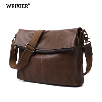 WEIXIER 2019 High Quality Business People Genuine Leather Solid Color Classic Design Large Capacity Handsome Men's Messenger Bag
WEIXIER 2019 High Quality Business People Genuine Leather Solid Color Classic Design Large Capacity Handsome Men's Messenger Bag
