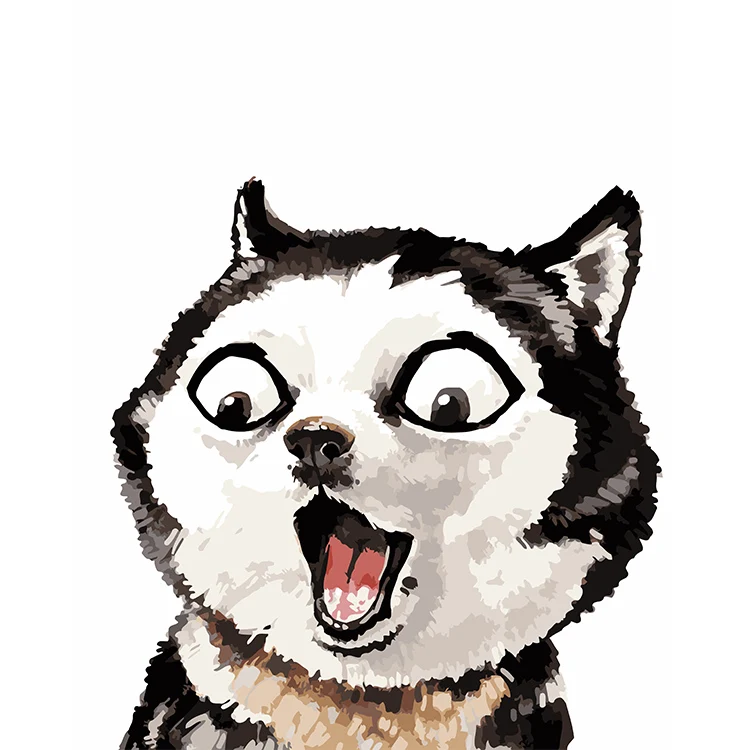 Painting By Numbers DIY Dropshipping 40x50 50x65cm Husky Erha Funny lovely Animal Canvas Wedding Decoration Art picture Gift
Painting By Numbers DIY Dropshipping 40x50 50x65cm Husky Erha Funny lovely Animal Canvas Wedding Decoration Art picture Gift