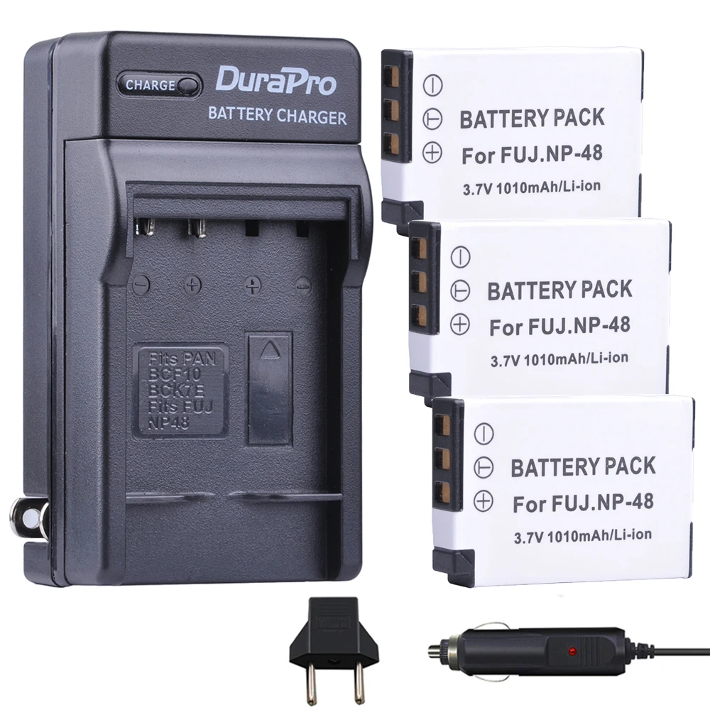 3pc NP-48 NP 48 NP48 3.7V 1010mAH Li-ion Bateria + Car Charger + EU Plug For Fujifilm Fuji XQ1 XQ2 NP-48 Camera Battery
3pc NP-48 NP 48 NP48 3.7V 1010mAH Li-ion Bateria + Car Charger + EU Plug For Fujifilm Fuji XQ1 XQ2 NP-48 Camera Battery