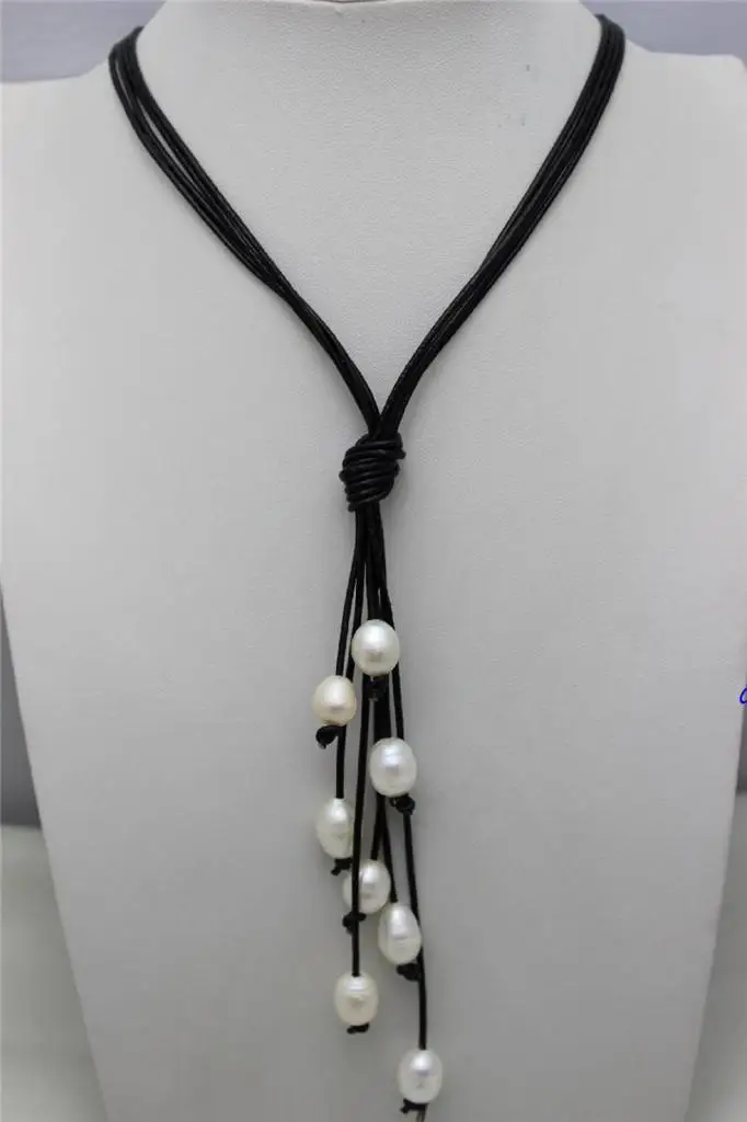 Hot sale wholesale >>>Black Genuine Leather white Freshwater Pearl necklace Alloy 20" Beauty
Hot sale wholesale >>>Black Genuine Leather white Freshwater Pearl necklace Alloy 20" Beauty