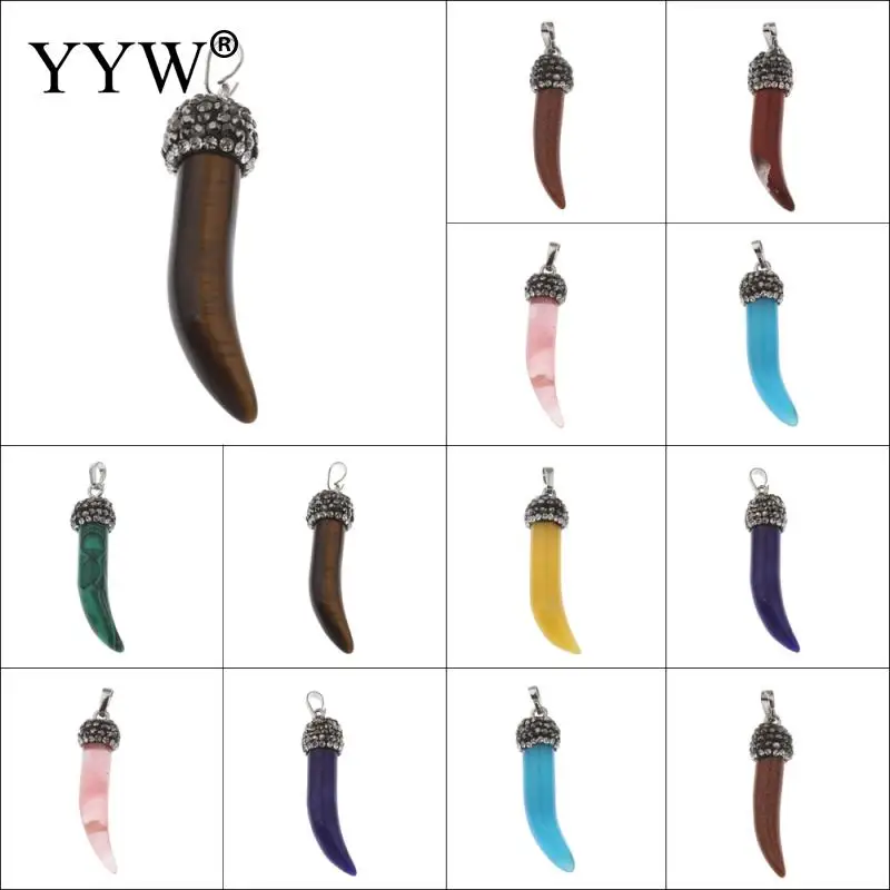 YYW Women Natural Real Gems Stone Pendants Jewelry Rhinestone Animal Horn Charm Tiger Eye Malachite Quartz Agata Stone Pendants
YYW Women Natural Real Gems Stone Pendants Jewelry Rhinestone Animal Horn Charm Tiger Eye Malachite Quartz Agata Stone Pendants
