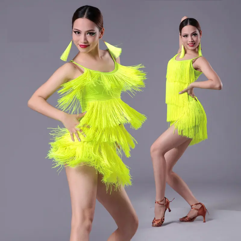 2019 new Girls Kids adult Modern Ballroom Latin Dance Dress tassel Fringe Salsa Tango Dance Wear Black Performance Stage Wear
2019 new Girls Kids adult Modern Ballroom Latin Dance Dress tassel Fringe Salsa Tango Dance Wear Black Performance Stage Wear