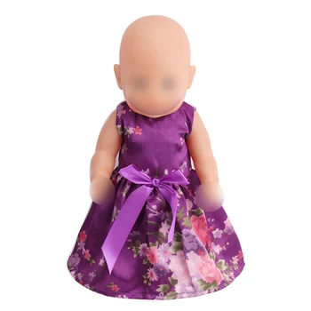 Doll clothes fashionable Deep purple printed Evening dress fit 43 cm baby dolls and 18 inch Girl dolls accessories f149
Doll clothes fashionable Deep purple printed Evening dress fit 43 cm baby dolls and 18 inch Girl dolls accessories f149