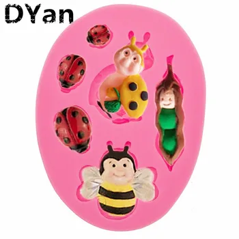 Bee,Beetles, Ladybug Shape Cake Mold Cake Decorating Tools Mold Liquid Silicone Mold For Fondant Silicone Cake Tools A1416
Bee,Beetles, Ladybug Shape Cake Mold Cake Decorating Tools Mold Liquid Silicone Mold For Fondant Silicone Cake Tools A1416