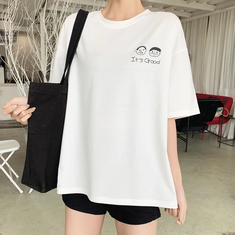 2019 Summer 90s Girls College Short Sleeve T-shirts Female Cartoon Letters Print O-neck Loose Top Women Tshirt Plus Size B495
2019 Summer 90s Girls College Short Sleeve T-shirts Female Cartoon Letters Print O-neck Loose Top Women Tshirt Plus Size B495