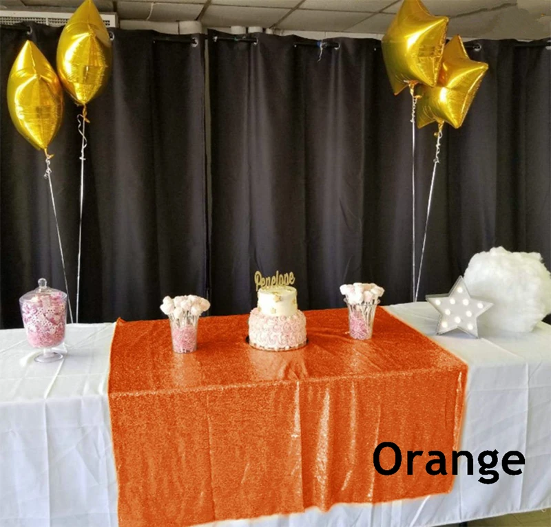 Orange tablecloth 90x132in Glitter Round Rectangular Embroidered Sequin Table cover for Wedding Party Christmas Decoration
Orange tablecloth 90x132in Glitter Round Rectangular Embroidered Sequin Table cover for Wedding Party Christmas Decoration