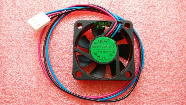 

for ADDA AD0412LX-G76 40*40*10mm 4cm 4010 DC 12V 0.07A Hypro Bearing Cooling server Fan