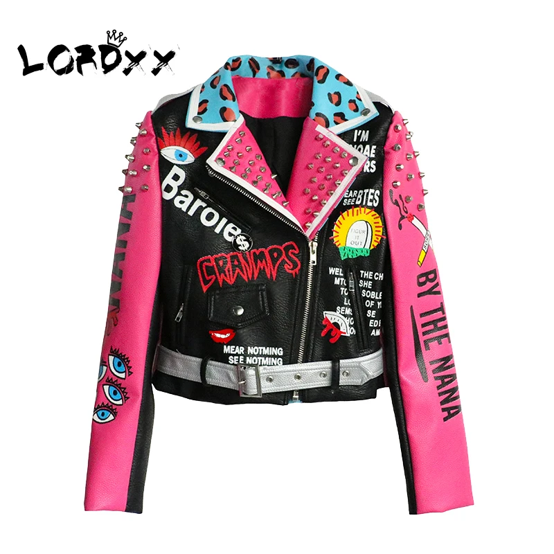 LORDLDS Leather Jacket Women Streetwear Club Punk Autumn Fashion Cropped Jacket With Belt Multicolor Motorcycle Coats
LORDLDS Leather Jacket Women Streetwear Club Punk Autumn Fashion Cropped Jacket With Belt Multicolor Motorcycle Coats