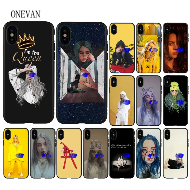Young singer Billie Eilish with Spider bad guy black soft Phone Case for iPhone 7 8 6 6S Plus X XS MAX 5 5S SE XR Cover
Young singer Billie Eilish with Spider bad guy black soft Phone Case for iPhone 7 8 6 6S Plus X XS MAX 5 5S SE XR Cover