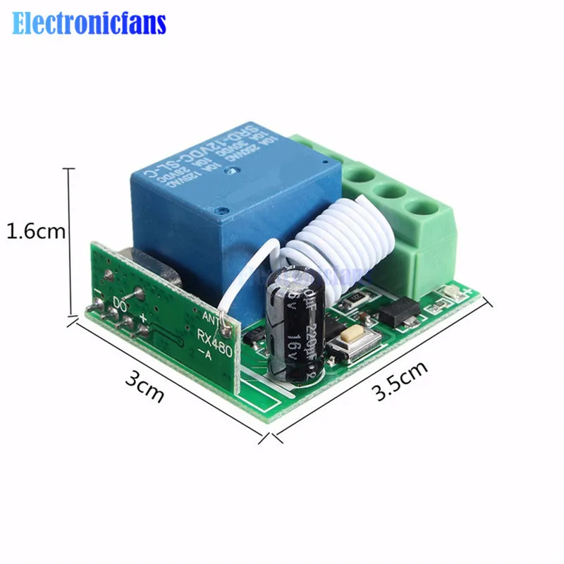 433MHz 315MHz Wireless Relay Switch Module DC 12V 1 Channel RF Remote Control Switch Heterodyne Receiver Module
433MHz 315MHz Wireless Relay Switch Module DC 12V 1 Channel RF Remote Control Switch Heterodyne Receiver Module