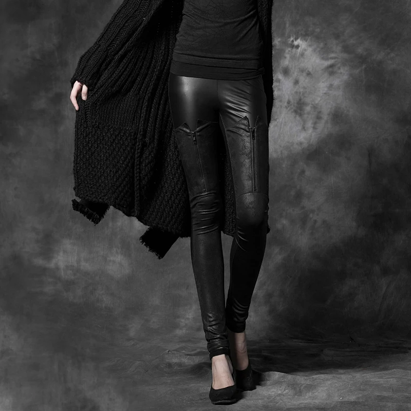 Steampunk Gothic Simple Design Solid Color Black Stretch Pants for Women Casual Close-Fitting Leggings
Steampunk Gothic Simple Design Solid Color Black Stretch Pants for Women Casual Close-Fitting Leggings