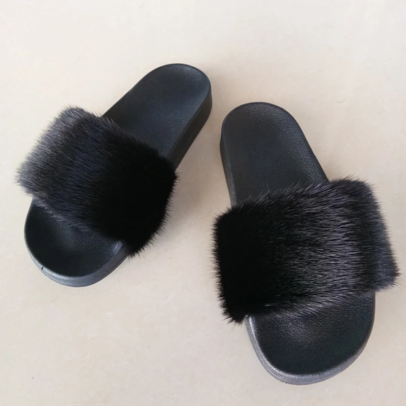 Фото Women mink slippers Woman Flip Flops | Обувь