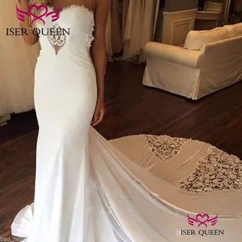 Special Cut-out Embroidered on Soft Satin Fantastic Appliques Wedding Gown Latino Stylish Sexy Backless Mermaid Pure White w0273
Special Cut-out Embroidered on Soft Satin Fantastic Appliques Wedding Gown Latino Stylish Sexy Backless Mermaid Pure White w0273
