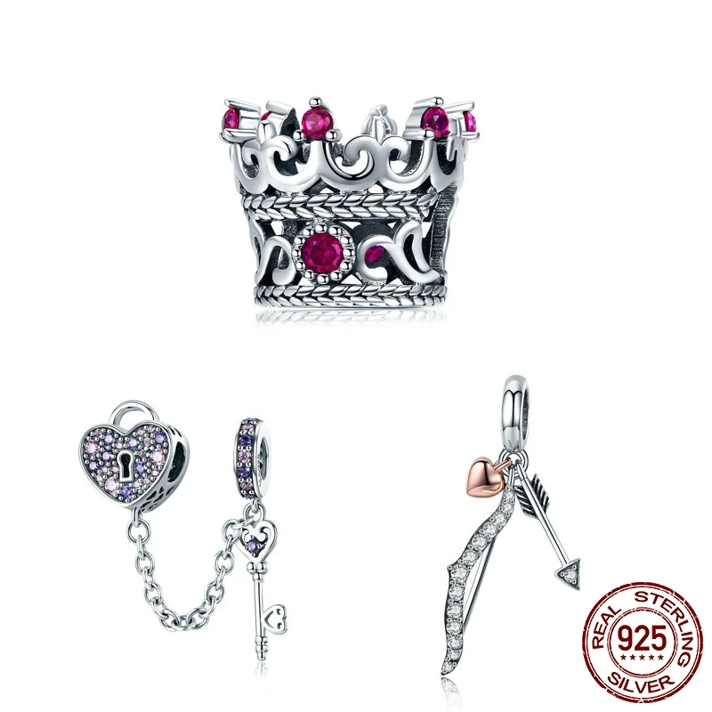 Summer New 100% 925 Sterling Silver Cupid's Love Key Crown Beads Fit Original Pandora Bracelet DIY Charms Jewelry
Summer New 100% 925 Sterling Silver Cupid's Love Key Crown Beads Fit Original Pandora Bracelet DIY Charms Jewelry
