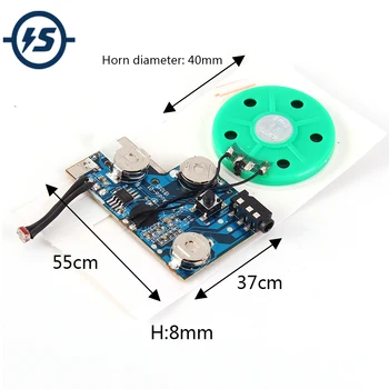 Recordable Voice Module 120S Sound Music Gift Greeting Card IC Voice Music Talking Recorder Module King Light Control
Recordable Voice Module 120S Sound Music Gift Greeting Card IC Voice Music Talking Recorder Module King Light Control