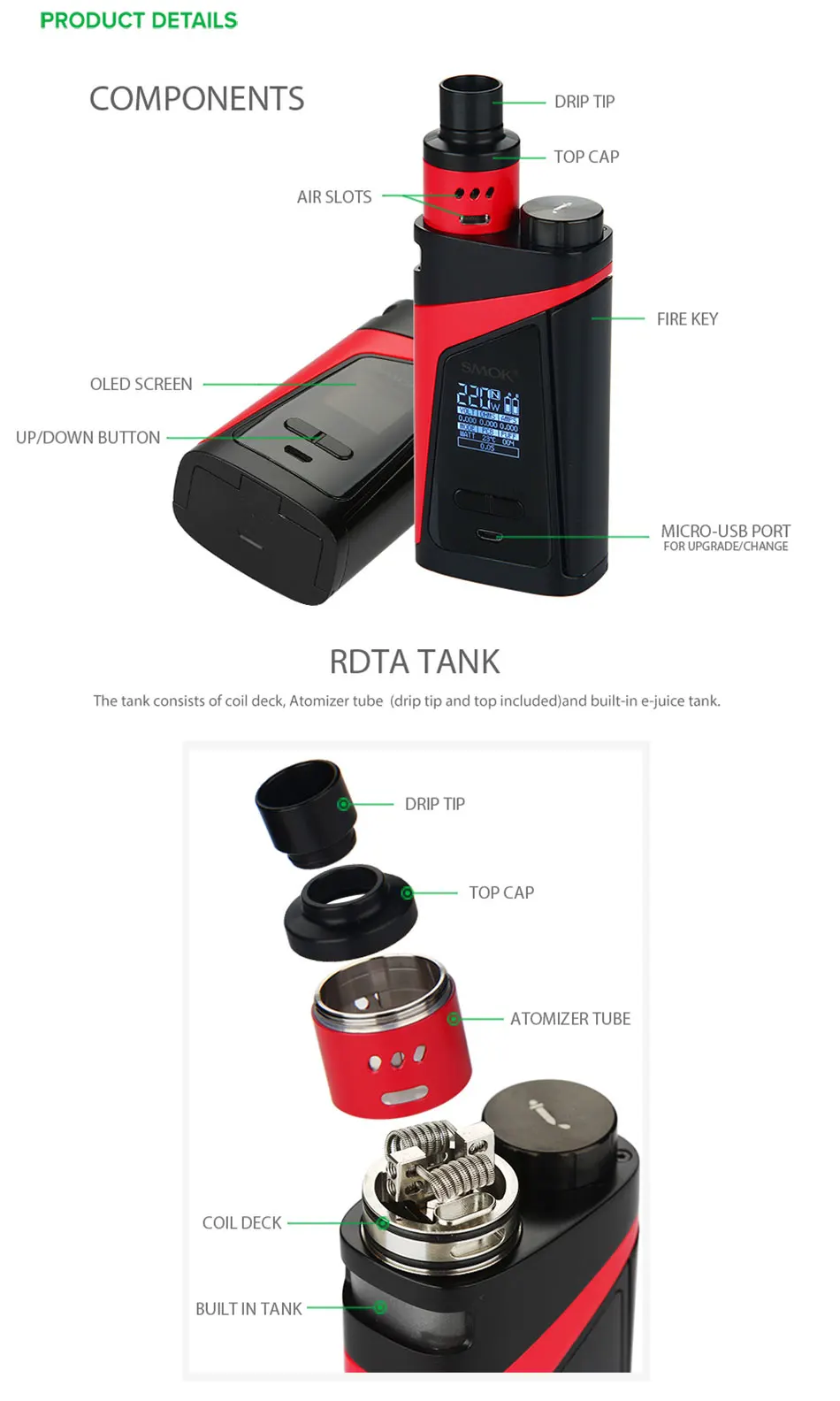 LYD Kit Atomizer MOD Vape 100% SMOK Tank with Libyan Dinar 9ml E-cigs Style Last 220W discount Bulit-in & All Stop118 BOX Original Skyhooh RDTA Libyan one SKYHOOK Dinar in 5 LYD Kit Atomizer MOD 5