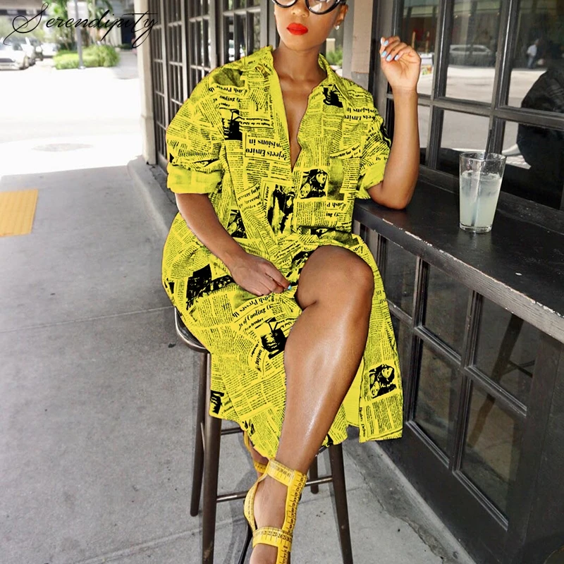 SRDP Newspaper print sexy bodycon shirt dress women Summer long sleeve midi dress Elegant plus size spring party club dress 2019
SRDP Newspaper print sexy bodycon shirt dress women Summer long sleeve midi dress Elegant plus size spring party club dress 2019