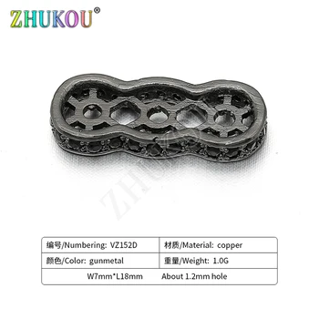 7*18mm Brass Cubic Zirconia Beads DIY Women Necklace Pendant Jewelry Accessory Findings , Hole: 1.2mm, Model: VZ152 
7*18mm Brass Cubic Zirconia Beads DIY Women Necklace Pendant Jewelry Accessory Findings , Hole: 1.2mm, Model: VZ152