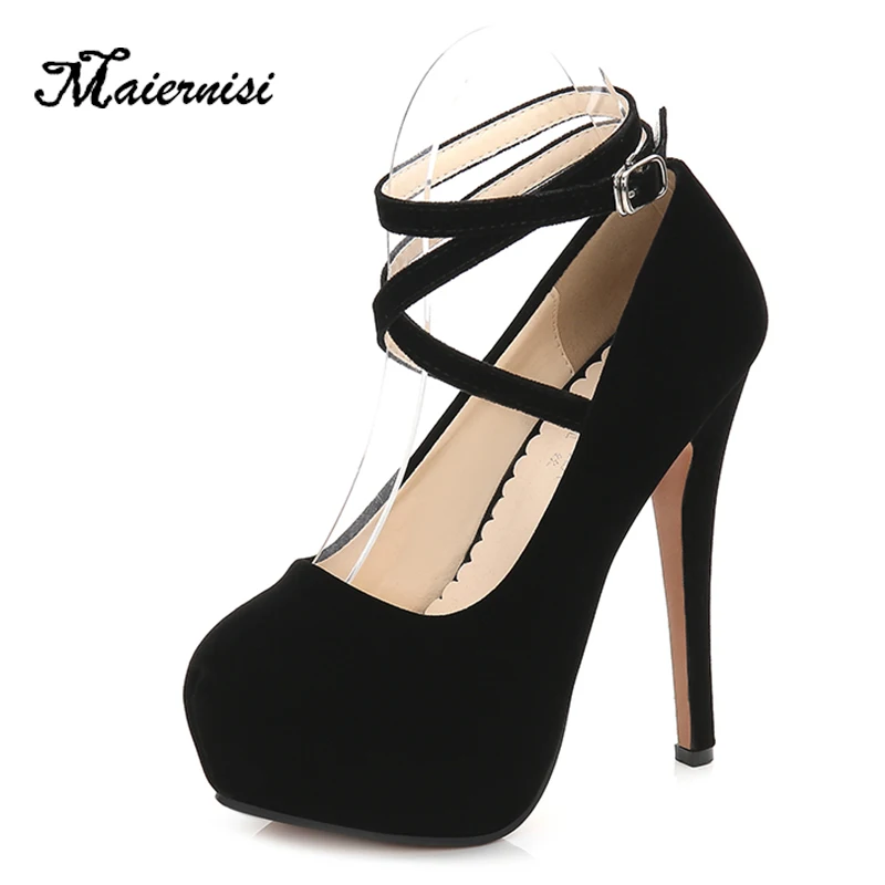 MAIERNISI Women Buckle Pumps Fashion Female High Heels Sexy Ladies Single Shoes Round Toe Thin Heels 13.5cm High Heels
MAIERNISI Women Buckle Pumps Fashion Female High Heels Sexy Ladies Single Shoes Round Toe Thin Heels 13.5cm High Heels