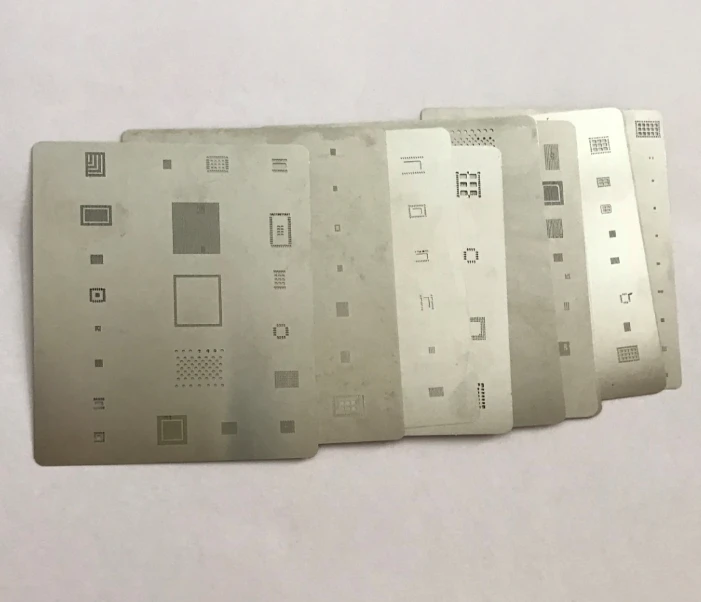 16Pcs/lot for iPhone X 4 4S 5 5C 5S 6 6S 7 Plus 8 ES for iPad Full Set BGA Reballing Stencil dedicate kit
16Pcs/lot for iPhone X 4 4S 5 5C 5S 6 6S 7 Plus 8 ES for iPad Full Set BGA Reballing Stencil dedicate kit
