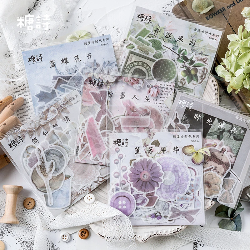 Candy poetry vintage retro time paper diary sticker Scrapbooking Decoration label 1 lot = 1 pack
Candy poetry vintage retro time paper diary sticker Scrapbooking Decoration label 1 lot = 1 pack