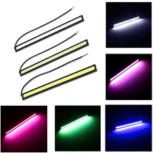 1 adet 17cm Evrensel Gündüz farı COB DRL LED araba farı Dış Işıklar Otomatik Su Geçirmez Araba Styling Led DRL lambası(China)