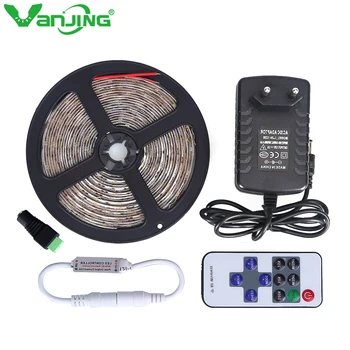 Waterproof LED Strip SMD 3528 5M 300LED Diode Tape with DC 12V 2A Power Adapter 11key RF Remote Controller Dimmer Switch
Waterproof LED Strip SMD 3528 5M 300LED Diode Tape with DC 12V 2A Power Adapter 11key RF Remote Controller Dimmer Switch
