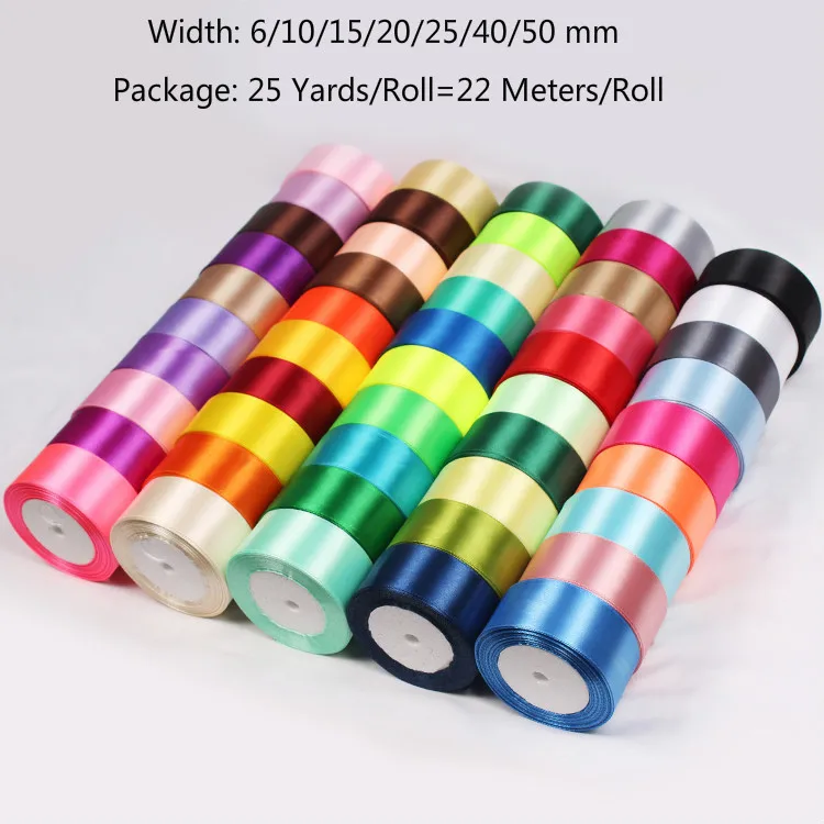 Satin Ribbon 25 Yards 6/10/15/20/25/40/50mm Packing Material DIY Bow Craft Decor Wedding Party Decor Gift Wrapping Accessories
Satin Ribbon 25 Yards 6/10/15/20/25/40/50mm Packing Material DIY Bow Craft Decor Wedding Party Decor Gift Wrapping Accessories