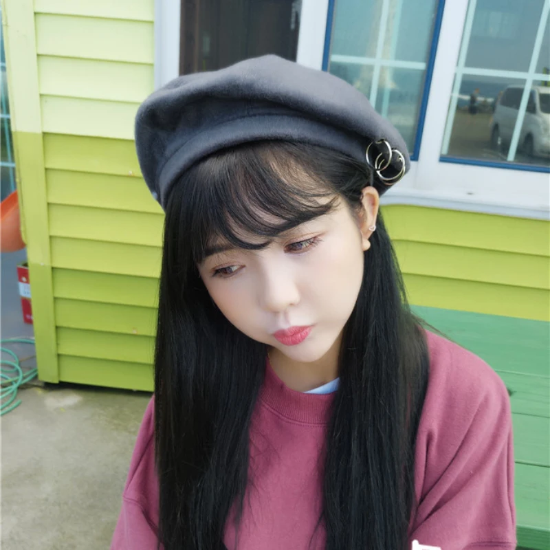 DT632 New Women Beret Hat Solid Color Plain Winter Hats for Women Wool Feel Winter Beret Hat with Ring chapeu feminino casquette
DT632 New Women Beret Hat Solid Color Plain Winter Hats for Women Wool Feel Winter Beret Hat with Ring chapeu feminino casquette