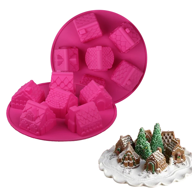 Рождественская силиконовая форма для шоколада и пирожных формочка украшения