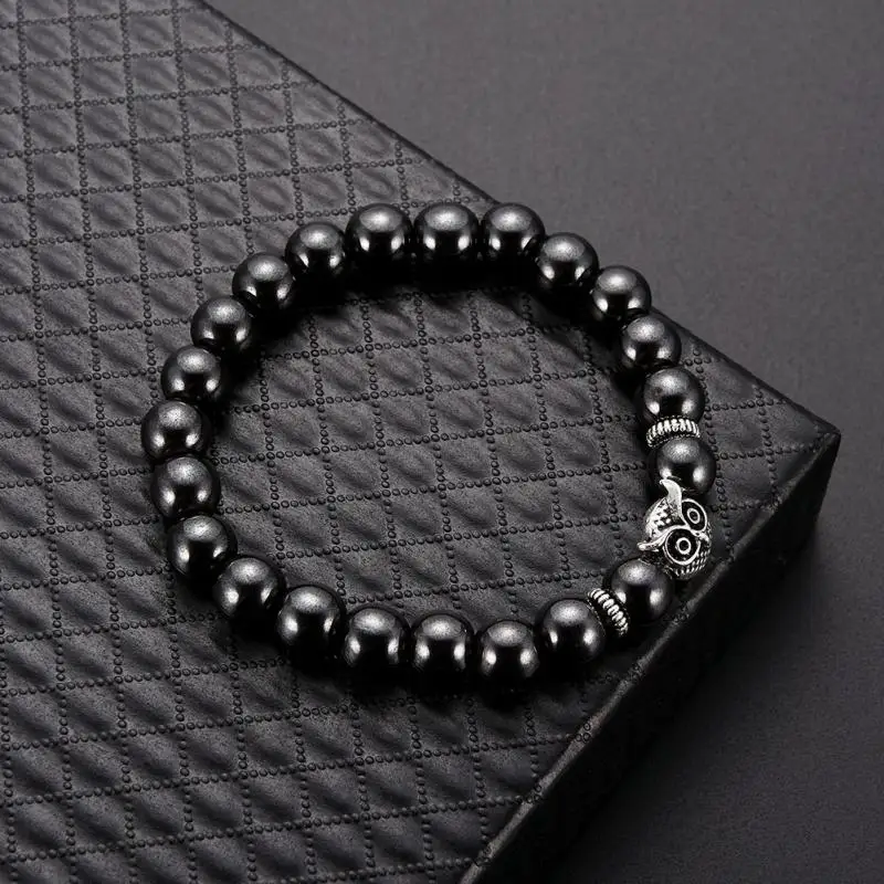 1Pc Weight Loss Round Black Stone Owl Magnetic Therapy Bracelet Health Care Magnetic Hematite Stretch Bracelet For Men Women
1Pc Weight Loss Round Black Stone Owl Magnetic Therapy Bracelet Health Care Magnetic Hematite Stretch Bracelet For Men Women