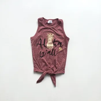 baby girls summer waistcoat pineapple print baby children boutique clothing