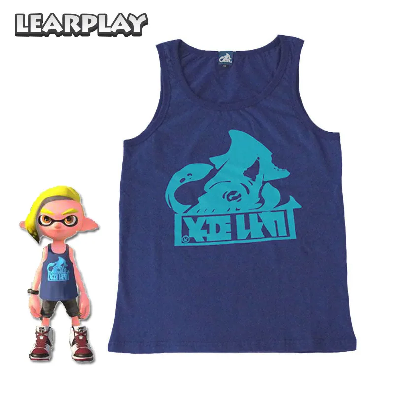 Splatoon 2 Splatfest Inkling Squid Cosplay T-shirt Blue Sleeveless Vest basic Tee Costume For Kids Adult Men Women
Splatoon 2 Splatfest Inkling Squid Cosplay T-shirt Blue Sleeveless Vest basic Tee Costume For Kids Adult Men Women