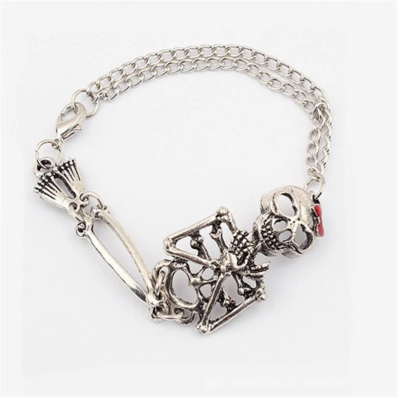 2016 Vintage Punk Unisex Charm Bracelets Chains Alloy Skull Bracelet Armbanden Fashion Women Men Jewelry Free Shipping
2016 Vintage Punk Unisex Charm Bracelets Chains Alloy Skull Bracelet Armbanden Fashion Women Men Jewelry Free Shipping