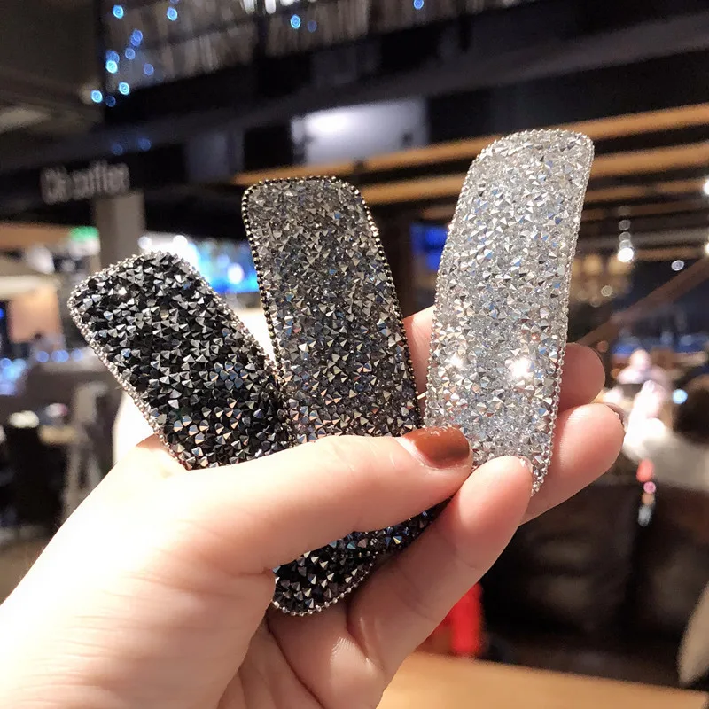 Fashion Geometric Crystal Rhinestone Hairpin Personality Bangs Clip Women Girls Simple BB Clip Shiny Elliptical Side Clip Female
Fashion Geometric Crystal Rhinestone Hairpin Personality Bangs Clip Women Girls Simple BB Clip Shiny Elliptical Side Clip Female