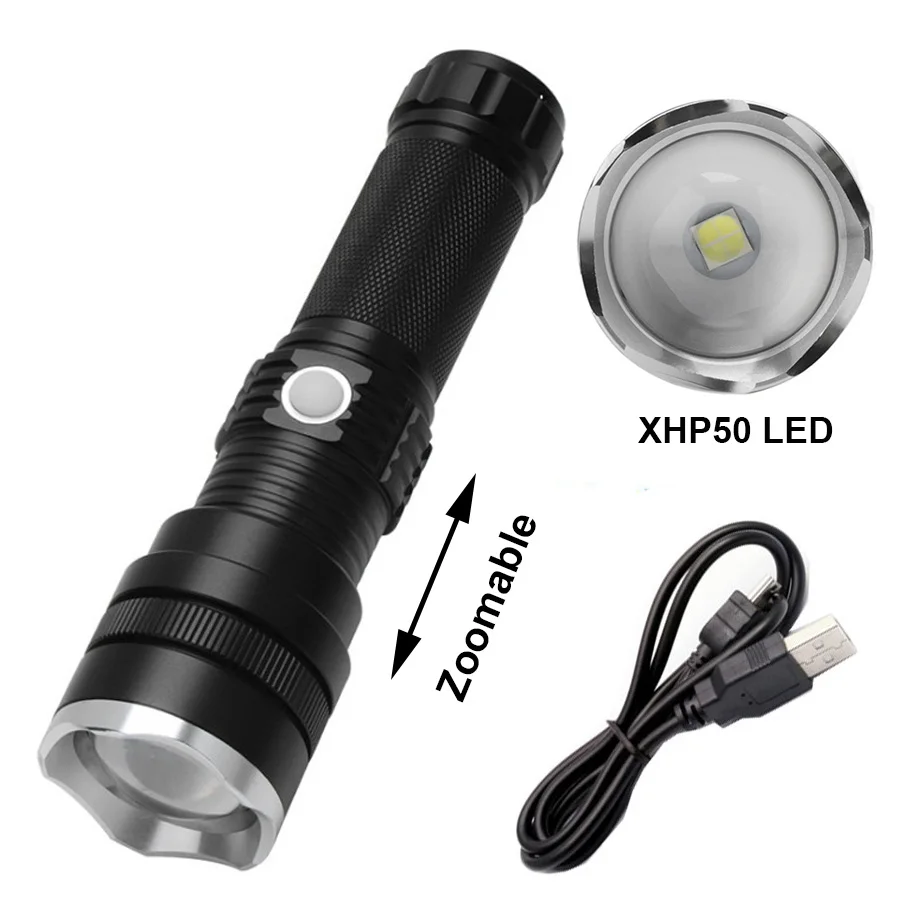 Powerful LED Flashlight 18650 Cree XHP50 3 Modes 2500lm Lamp Torch Light USB Charge Flashlight 26650 Waterproof camp cycle hike
Powerful LED Flashlight 18650 Cree XHP50 3 Modes 2500lm Lamp Torch Light USB Charge Flashlight 26650 Waterproof camp cycle hike