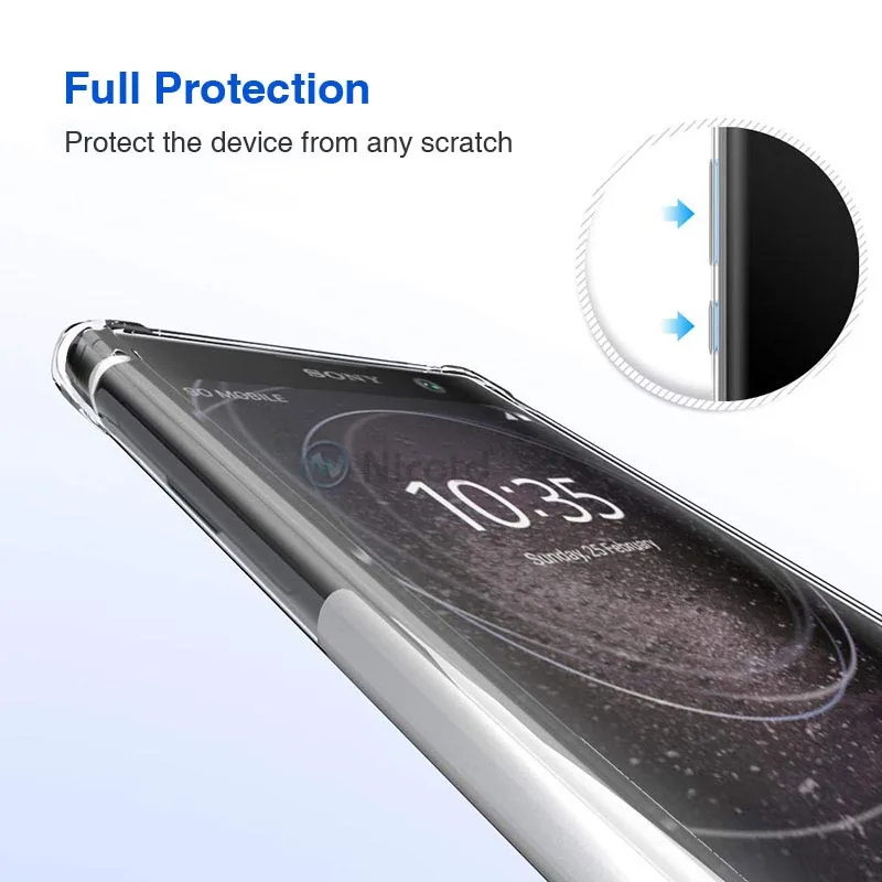 Soft TPU Case For Sony Xperia XA2 PLUS XA2 Ultra Transparent Silicone Clear shockproof Back Cover Air Cushion Frame XA2plus XA2 (5)