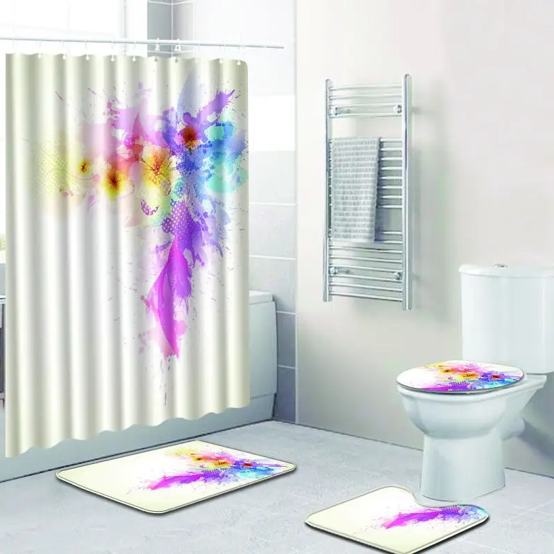 The Portrait Shower Curtain Set 4pcs Bath Mat Set Anti Slip Carpet for Home Decor with Hooks for Bathroom Rugs Set 3D Toilet Mat
The Portrait Shower Curtain Set 4pcs Bath Mat Set Anti Slip Carpet for Home Decor with Hooks for Bathroom Rugs Set 3D Toilet Mat