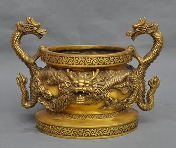 Christmas 11"Chinese Fengshui Brass Lucky Dragon beast Statue incense burner Censer Crock Halloween
Christmas 11"Chinese Fengshui Brass Lucky Dragon beast Statue incense burner Censer Crock Halloween