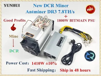 New DCR Miner Antminer DR3 7.8TH/S With BITMAIN APW7 1800W PSU Asic Blake256R14 Miner Better Than antminer S9 Z9 mini D9 S11 Z9
New DCR Miner Antminer DR3 7.8TH/S With BITMAIN APW7 1800W PSU Asic Blake256R14 Miner Better Than antminer S9 Z9 mini D9 S11 Z9