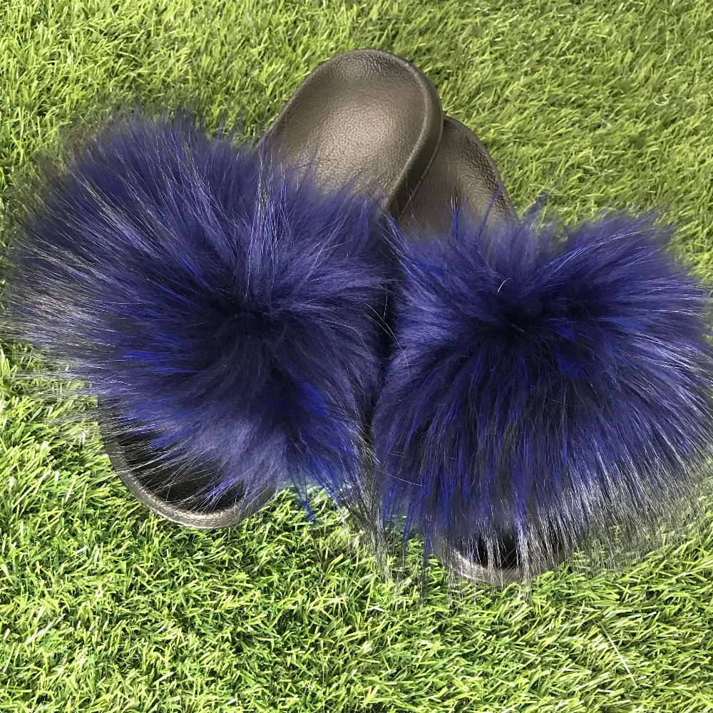 FunFur - Fluffy Real Raccoon Fur Slides Sandals Indoor Outdoor Slides Royal Blue Fur Shoes
FunFur - Fluffy Real Raccoon Fur Slides Sandals Indoor Outdoor Slides Royal Blue Fur Shoes