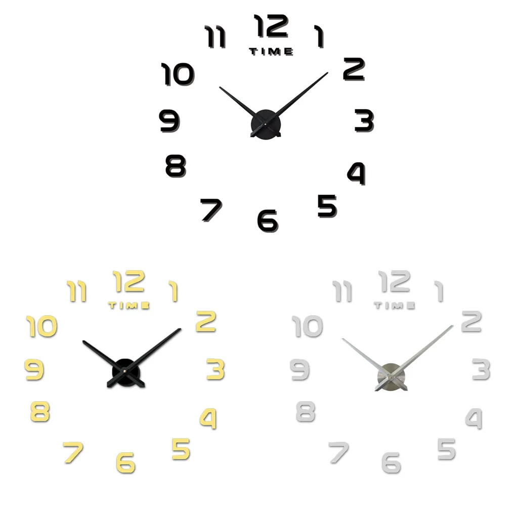 Wall Clock DIY Timer Mirror Simple Number Large Acrylic Stickers Living Room Home 3D Decoration
Wall Clock DIY Timer Mirror Simple Number Large Acrylic Stickers Living Room Home 3D Decoration