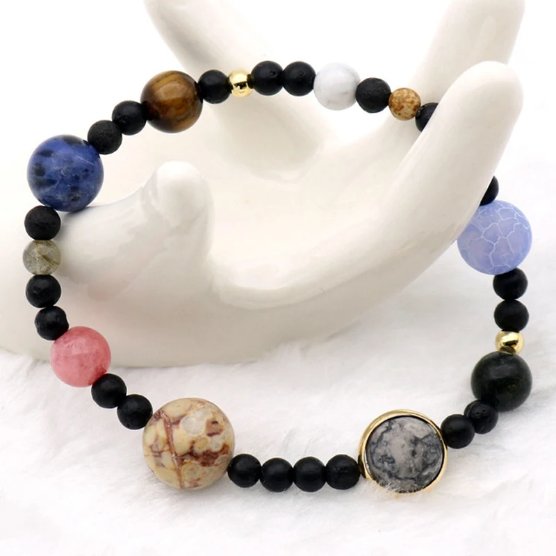 Solar System 9 Planets Universe Stars Women Office Style Natural Stones Beaded Stretch Strand Bracelets Saturn Pluto Earth Moon
Solar System 9 Planets Universe Stars Women Office Style Natural Stones Beaded Stretch Strand Bracelets Saturn Pluto Earth Moon