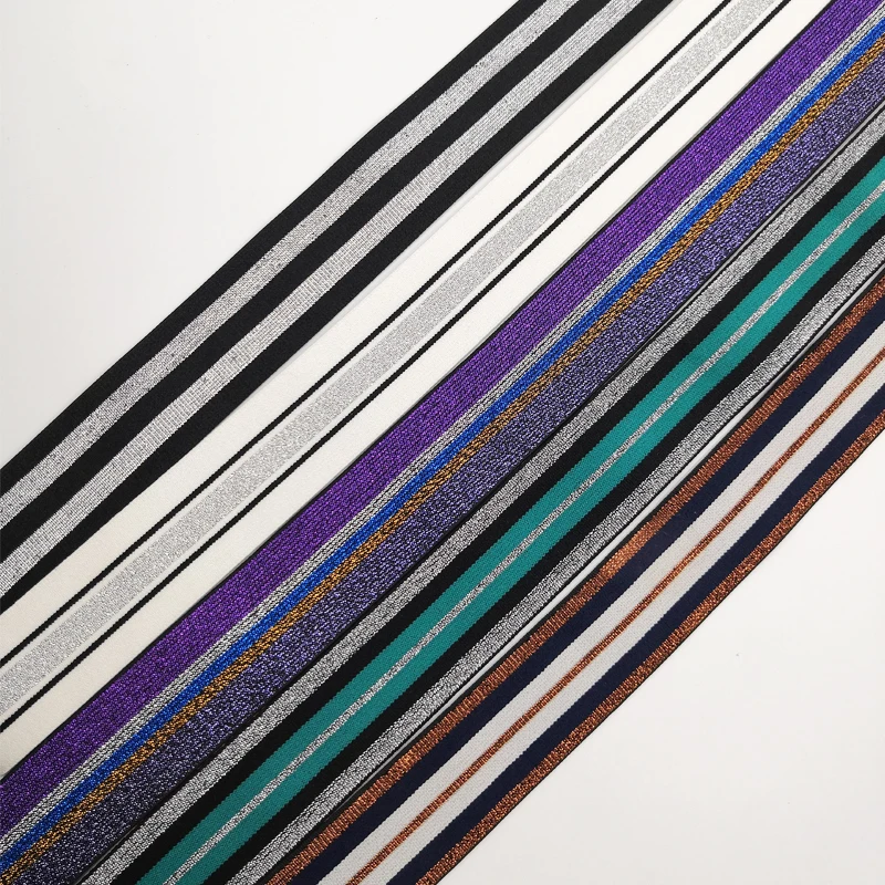 1M Gold Silver Stripe Elastic Bands 40MM Elastic Ribbon Clothing Bags Trousers Elastic Rubber 4CM Webbing DIY Sewing Accessories
1M Gold Silver Stripe Elastic Bands 40MM Elastic Ribbon Clothing Bags Trousers Elastic Rubber 4CM Webbing DIY Sewing Accessories