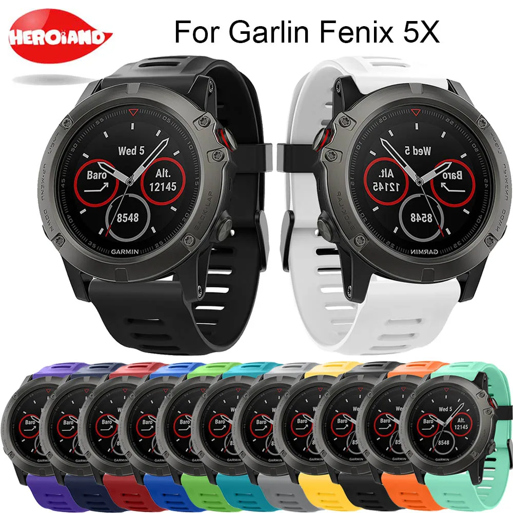 12colors Soft Silicone Replacement wrist watch Band bracelet for Garmin Fenix 3 Fenix 5x Smart Watch Silicone strap watchband
12colors Soft Silicone Replacement wrist watch Band bracelet for Garmin Fenix 3 Fenix 5x Smart Watch Silicone strap watchband