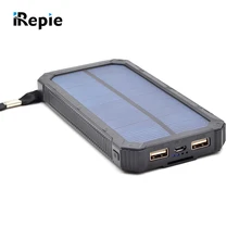 High Quality Portable 20000mAh Solar Power Bank Waterproof External Battery with LED Light Universal Outdoor Powerbank
